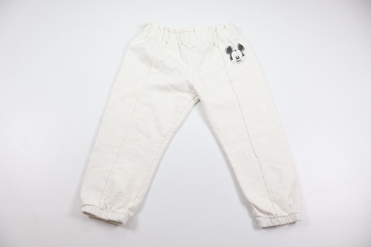 Bukser med Mickey Mouse fra LC Waikiki - Størrelse 92/98 - Hvid