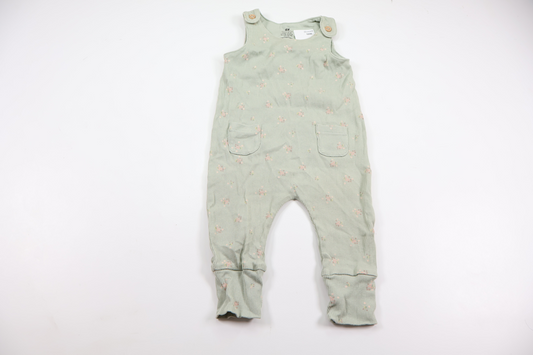 Blomstret buksedragt fra H&M - Størrelse 62 - Grøn