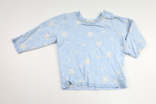 Strikket sweater fra H&M - Størrelse 68 - Blå