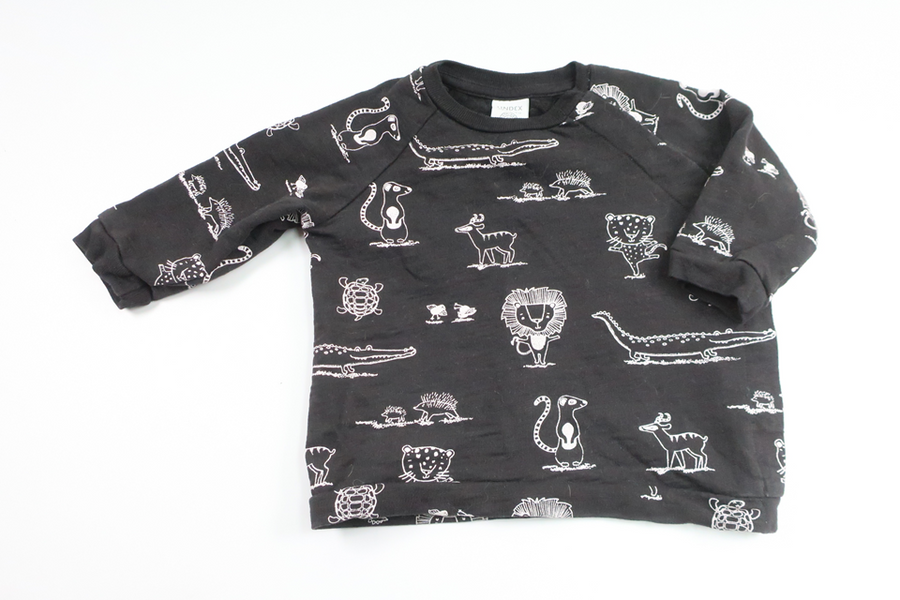 Sweatshirt fra Lindex - Størrelse 68 - Sort