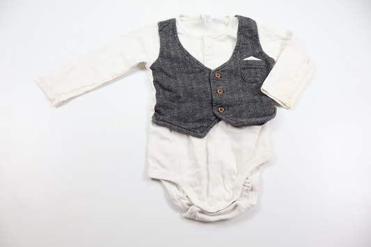 Bodysuit fra Lindex - Størrelse 80 - Hvid