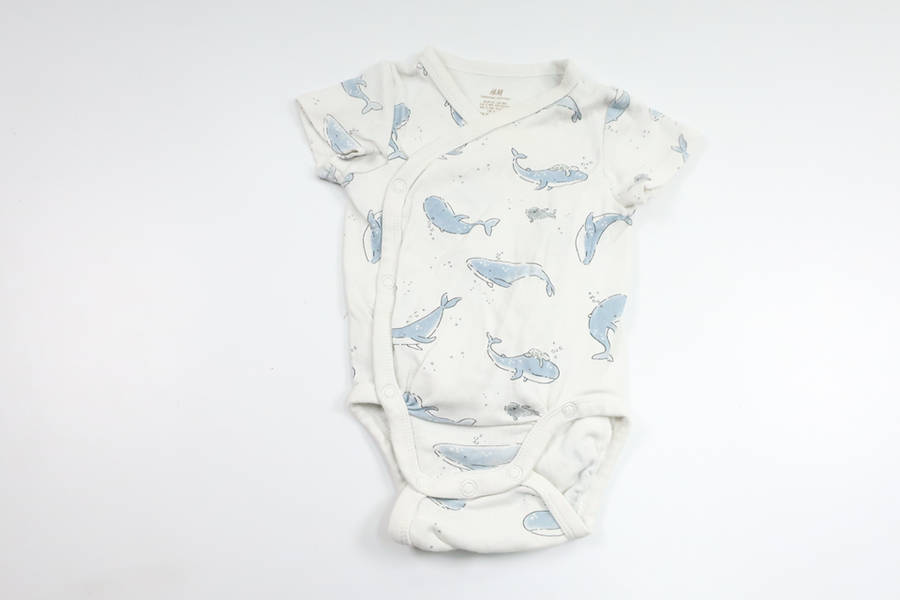 Wrap-body fra H&M - Størrelse 62 - Hvid