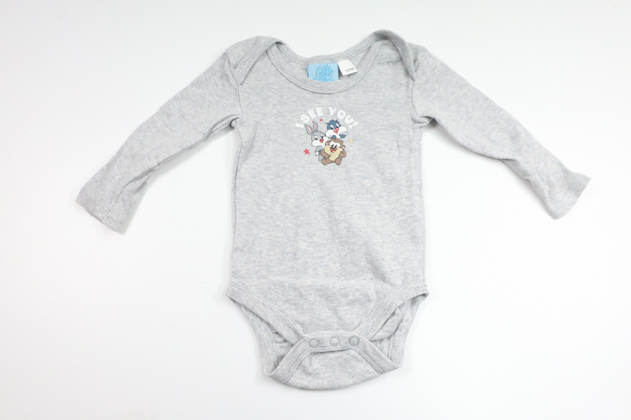 Bodysuit fra The Looney Tunes - Størrelse 62/68 - Grå
