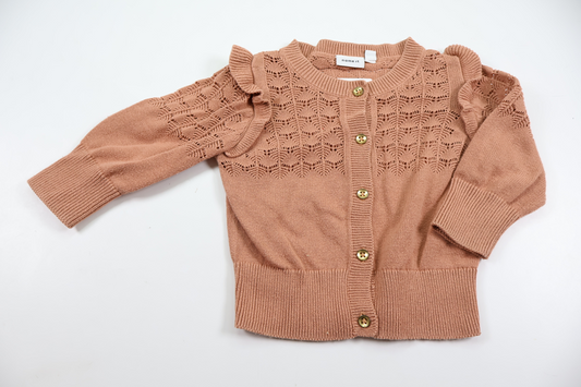 Strikket cardigan fra Name It - Størrelse 74 - Rosa