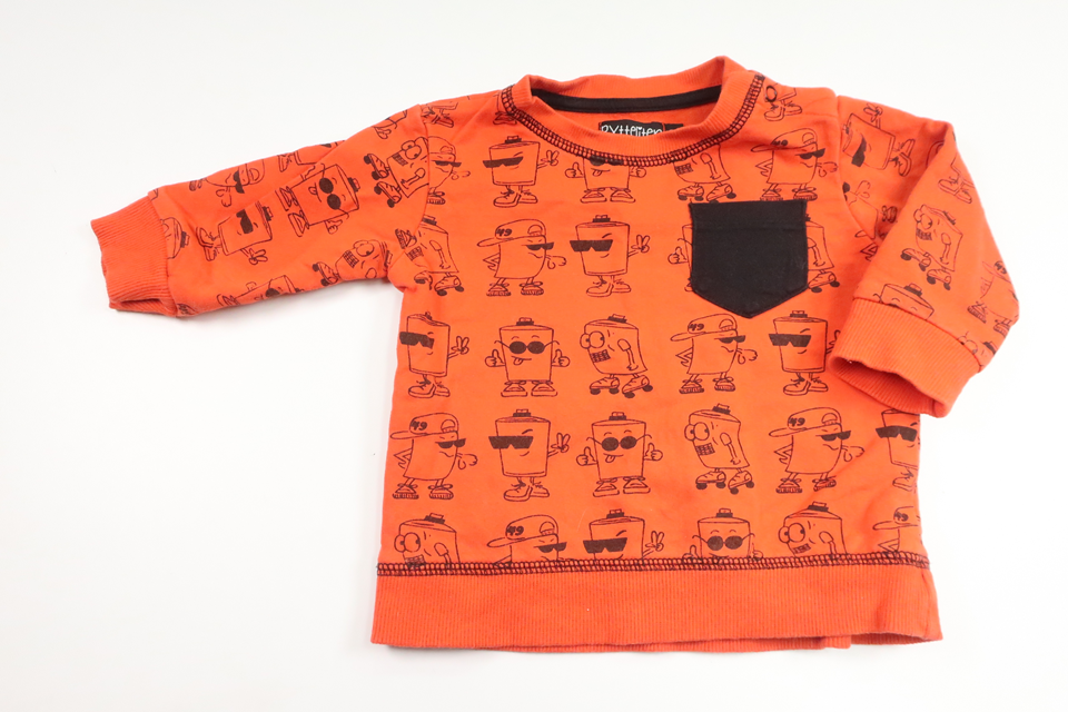 Sweatshirt fra Pytteliten - Størrelse 68 - Orange