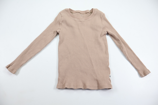 Ribstrikket sweater fra Lindex - Størrelse 104 - Beige