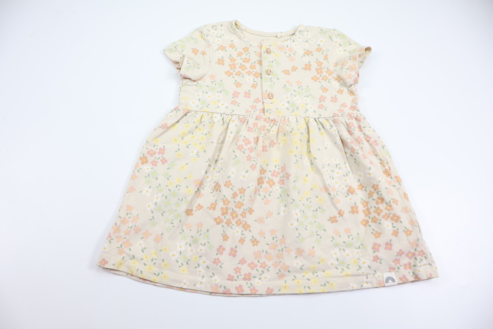 Blomsterkjole fra Lindex - Størrelse 80 - Off-white