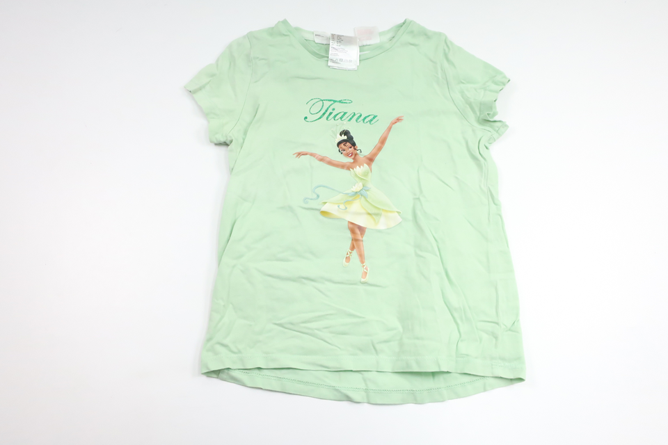 Pyjamastrøje med Tiana fra H&M - Størrelse 122/128 - Grøn