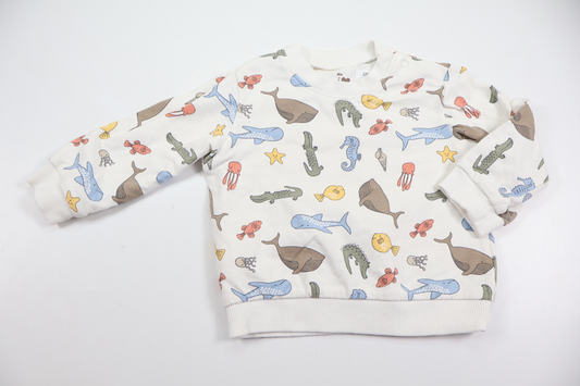 Sweatshirt fra ICA I Love Eco - Størrelse 74 - Hvid