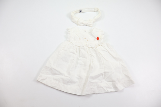 Kjole fra Petit Bateau - Størrelse 60 - Hvid