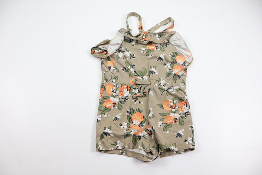 Blomstret jumpsuit fra Name It - Størrelse 86 - Beige