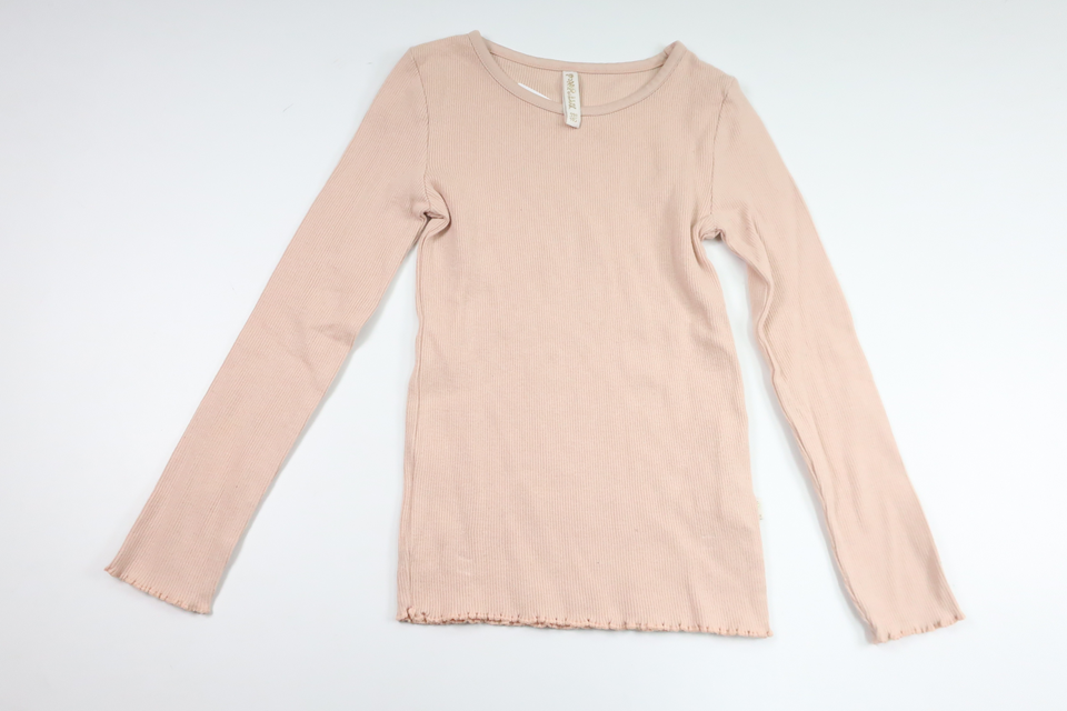 Ribstrik sweater fra PompdeLux - Størrelse 110/116 - Lyserød