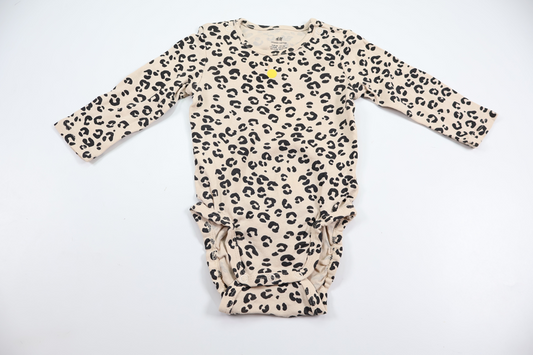 Leopardmønstret body fra H&M - Størrelse 68 - Beige