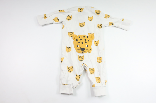 Pyjamas med leoparder fra Lindex - Størrelse 56 - Hvid