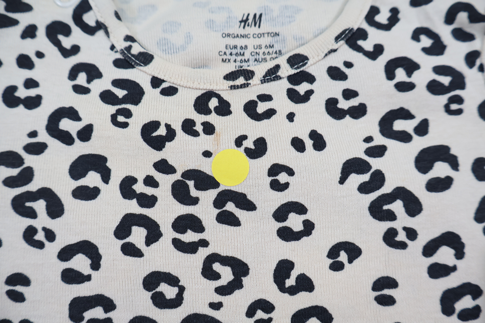 Leopardmønstret body fra H&M - Størrelse 68 - Beige