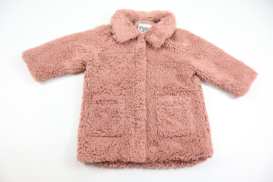 Faux fur-jakke fra Njord - Størrelse 86/92 - Rosa