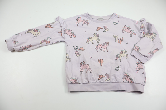 Sweatshirt fra Lindex - Størrelse 122 - Lilla