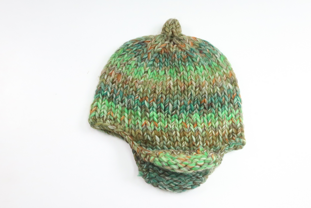 Strikket hue fra Hemstickat - Størrelse 86/92 - Grøn