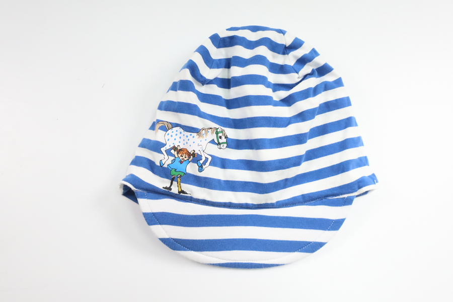 Hue/kasket fra Pippi Langstrømpe - Størrelse 52/54 - Blå