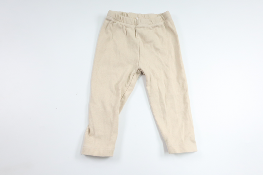 Ribbede bukser fra ICA I Love Eco - Størrelse 74 - Beige