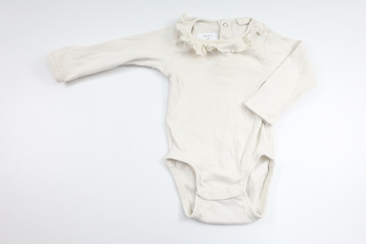 Ribbet bodysuit fra H&M - Størrelse 74 - Off-white
