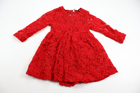 Blomstret kjole fra My Wear Baby - Størrelse 62 - Rød