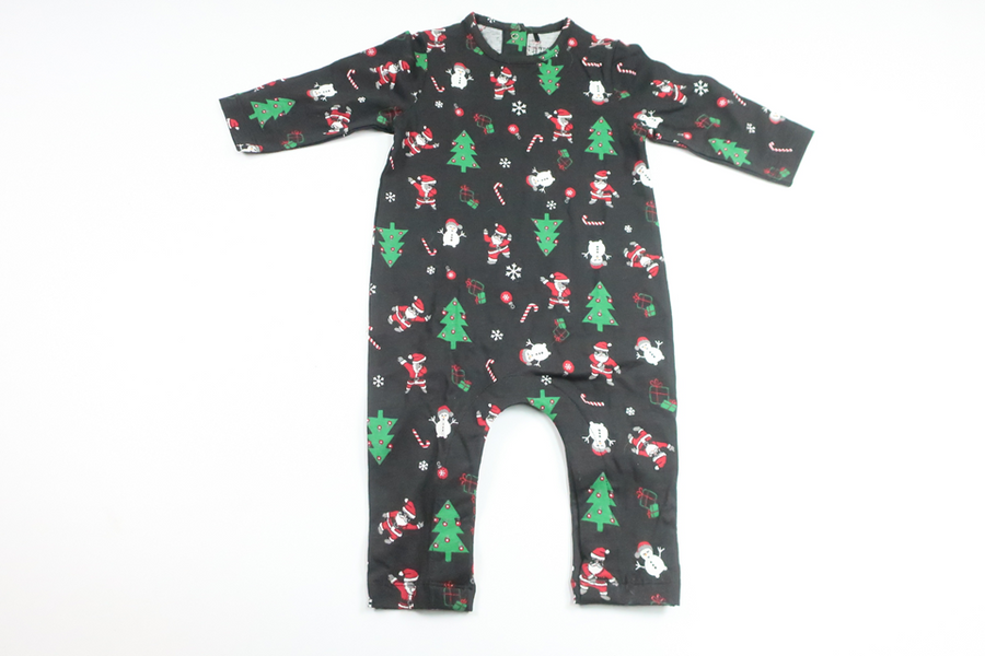 Pyjamas med julemotiv fra My Wear Baby - Størrelse 74 - Sort