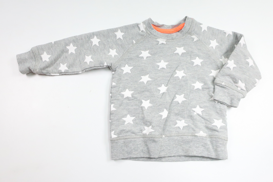 Sweatshirt med stjerner fra My Wear Baby - Størrelse 74 - Grå