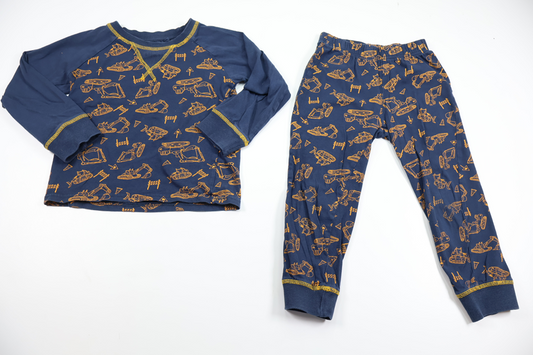 Todelt pyjamas fra Monster Trucks - Størrelse 98/104 - Marineblå