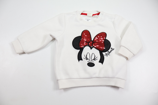 Fleece-sweatshirt fra H&M - Størrelse 74 - Hvid