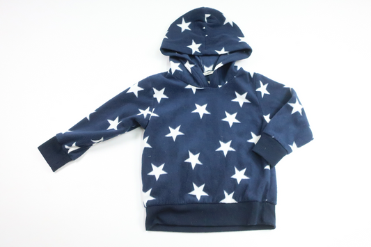 Fleece-hættetrøje fra H&M - Størrelse 92 - Marineblå