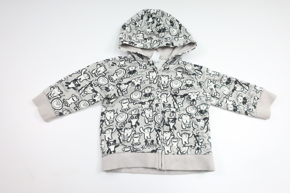 Hættejakke fra H&M - Størrelse 80 - Grå