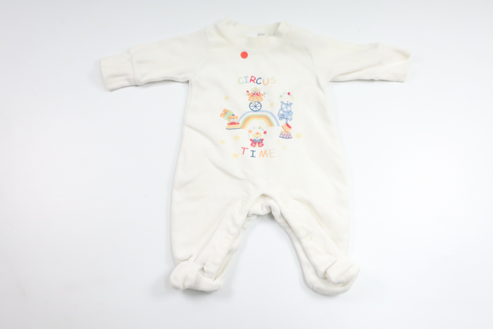 Fleecepyjamas fra H&M - Størrelse 50/56 - Hvid