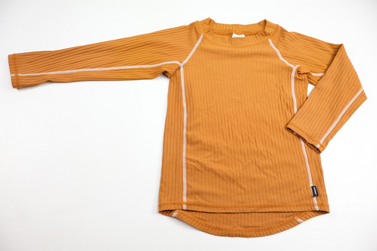 Ribbet UV-trøje fra Lindberg - Størrelse 110/116 - Brun