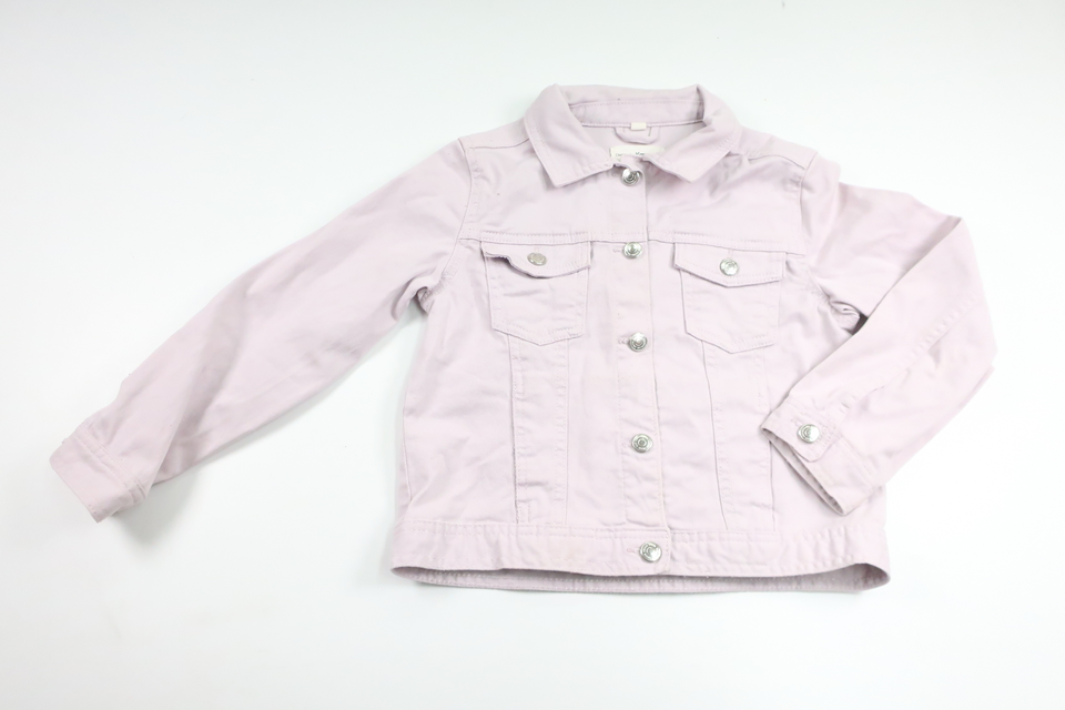 Denimjakke fra Kappahl - Størrelse 128 - Lilla