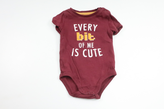 Bodysuit fra Petite Mini - Størrelse 62 - Bordeauxrød