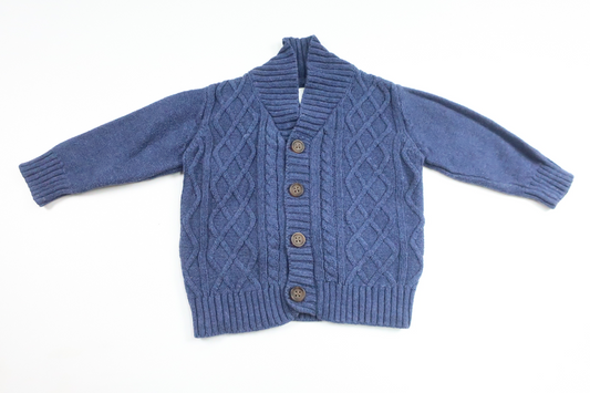 Strikket cardigan fra Early Days - Størrelse 68 - Blå