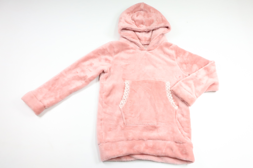 Fleece-hættetrøje fra Unknown - Størrelse 110/116 - Lyserød