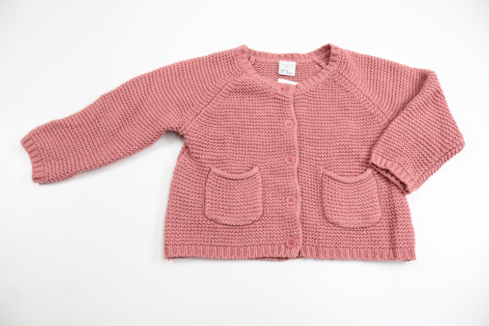 Strikket cardigan fra Lindex - Størrelse 86 - Lyserød