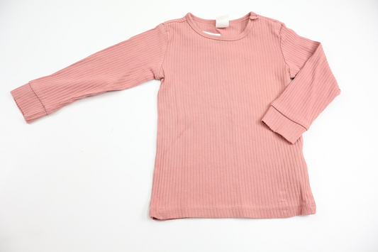 Ribstrikket sweater fra H&M - Størrelse 86 - Lyserød
