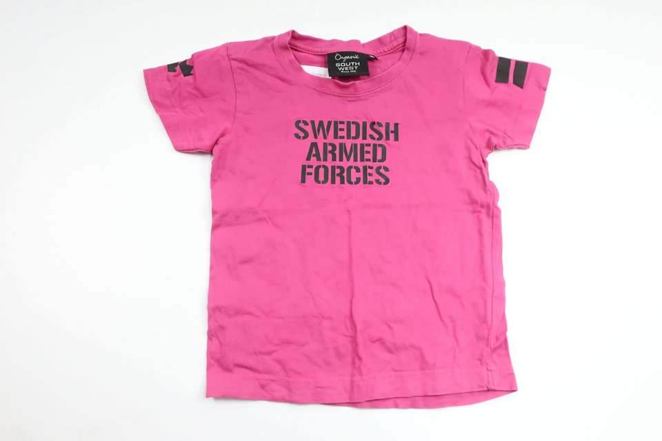 T-shirt med teksten fra det svenske væbnede styrker fra Sydvestengland - Størrelse 80 - Lyserød