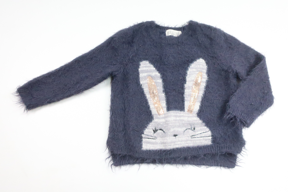Shaggy sweater fra H&M - Størrelse 92 - Blå