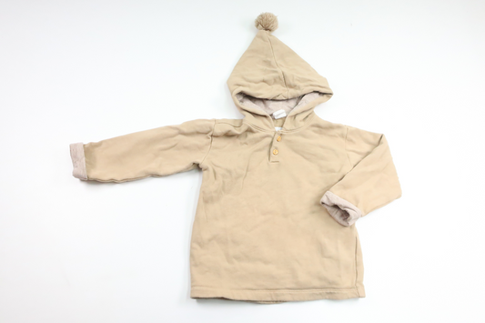 Hættetrøje fra H&M - Størrelse 92 - Beige