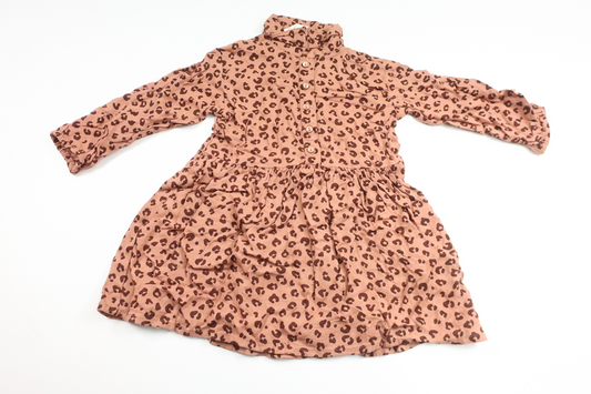 Leopardprintet kjole fra H&M - Størrelse 92 - Brun