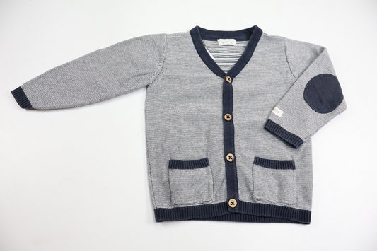 Strikket cardigan fra Newbie - Størrelse 80 - Marineblå