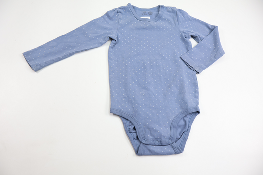Prikket bodysuit fra Lindex - Størrelse 80 - Blå