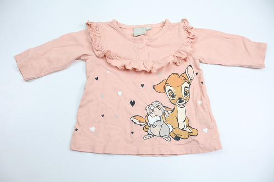 Trøje med Bambi fra Disney - Størrelse 56/62 - Rosa