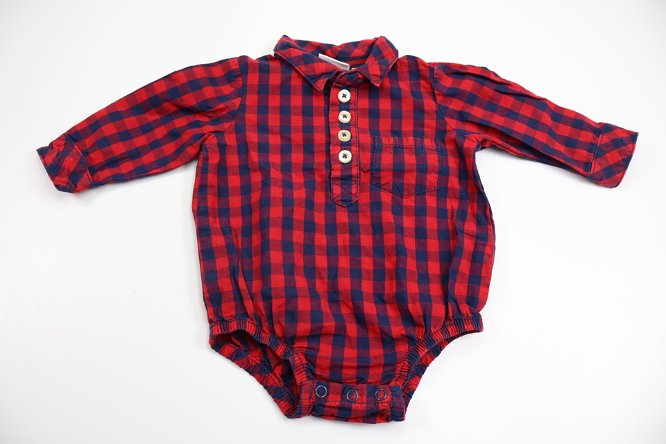 Ternet body fra My Wear Baby - Størrelse 62 - Rød