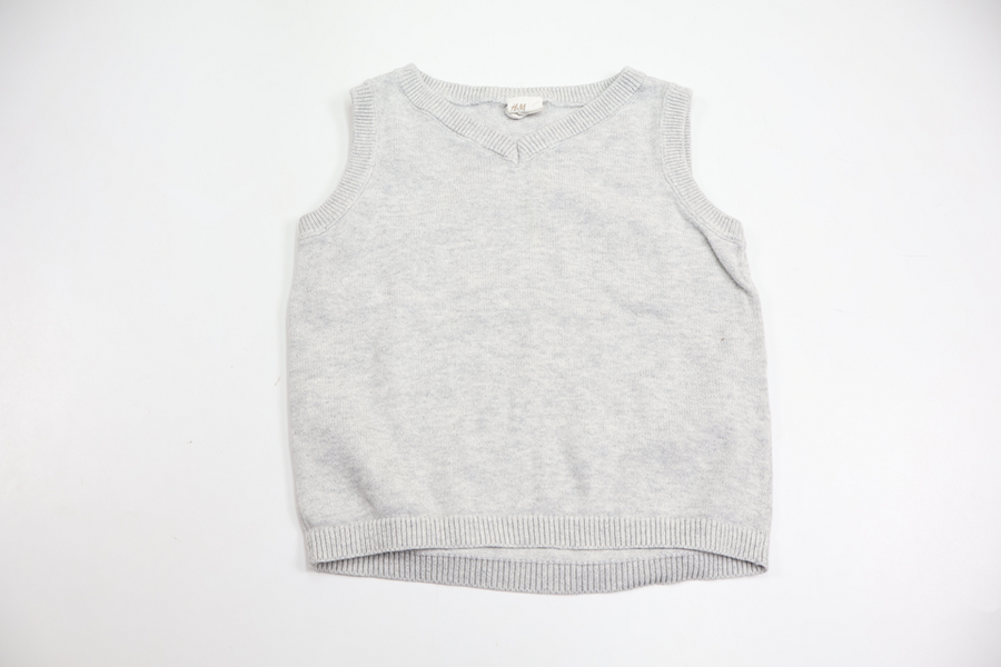 Strikket vest fra H&M - Størrelse 74 - Grå