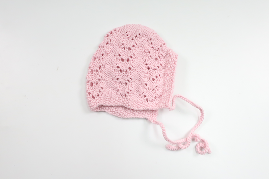 Strikket hue fra Hemstickat - Størrelse 50/56 - Lyserød